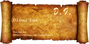 Diósy Ida névjegykártya