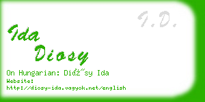 ida diosy business card